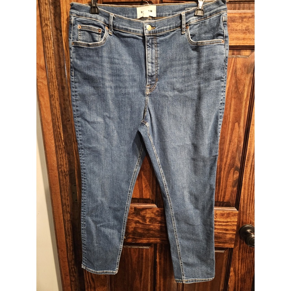 Boden Women Blue High Rise Skinny Fit Denim Jeans Size 34 Regular